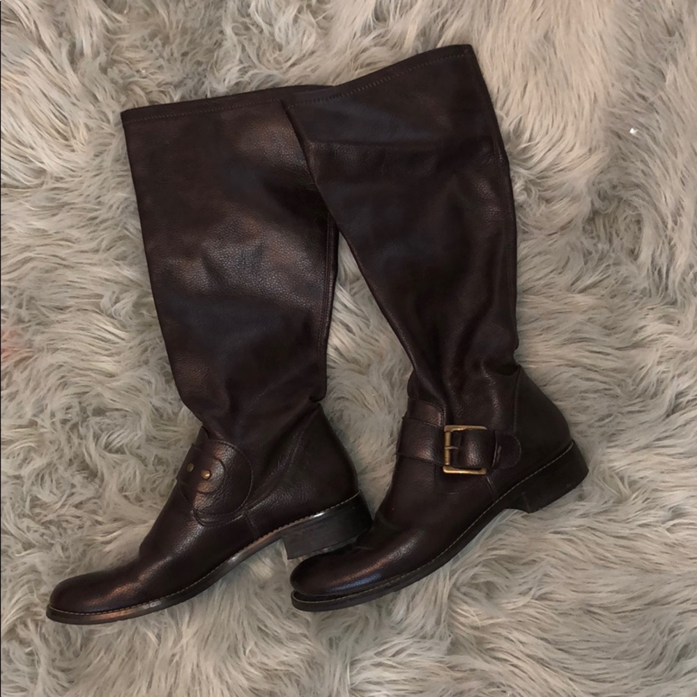 Dark brown tall boots